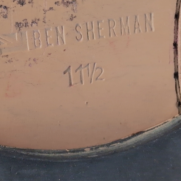 Ben Sherman Black/Gray sz 11.5 Oxfords Leather Wingtip Design - Picture 7 of 10